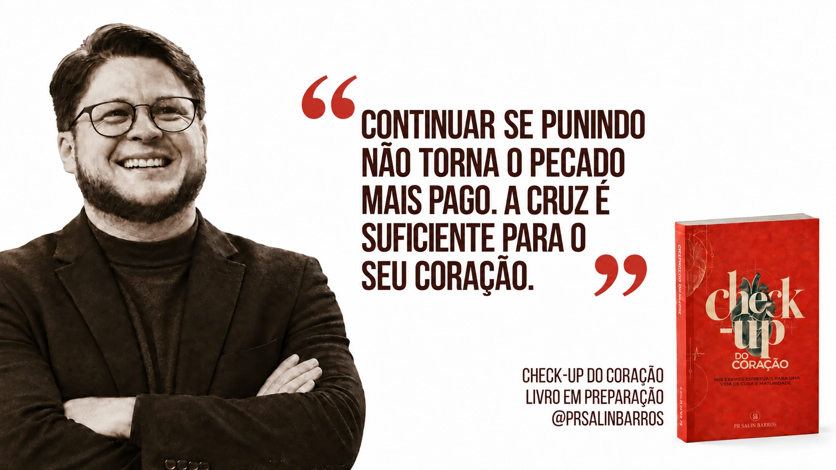 Continuar se punindo não torna o pecado mais pago. A cruz é suficiente para o seu coração. Check-Up do Coração, livro em preparação.